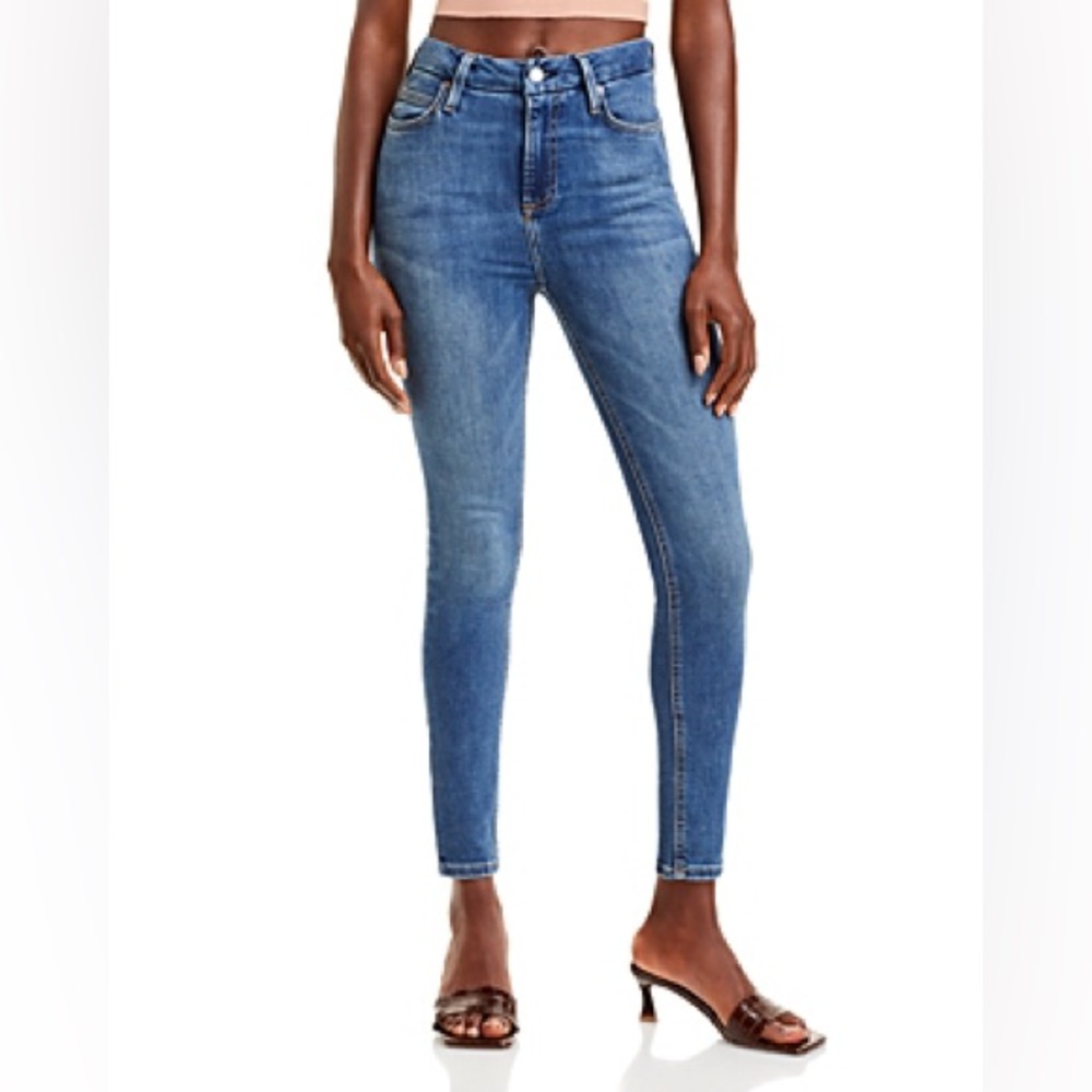 We The Free by Free People Montana Skinny Stretch Jeans Lake Blue Wash sz 27